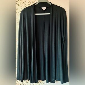 J. Jill Black Open Front Cardigan Stretch Medium